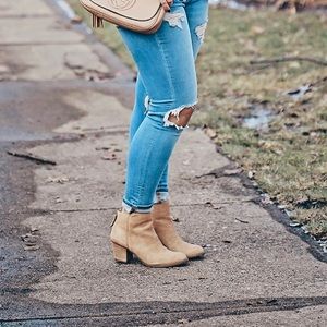 Tan booties
